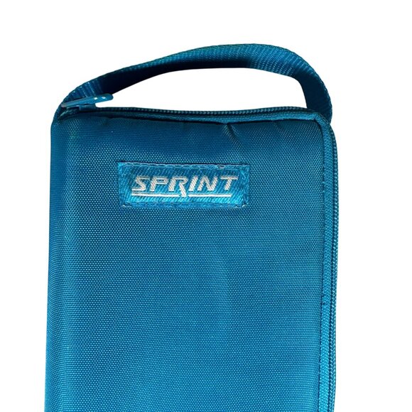 Sprint Blue Nylon Zip-Up Cassette Case With Handle Organizer - Picture 2 of 4
